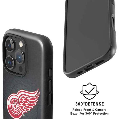 NHL Detroit Red Wings Black Background iPhone 16 Pro Magsafe Impact Case